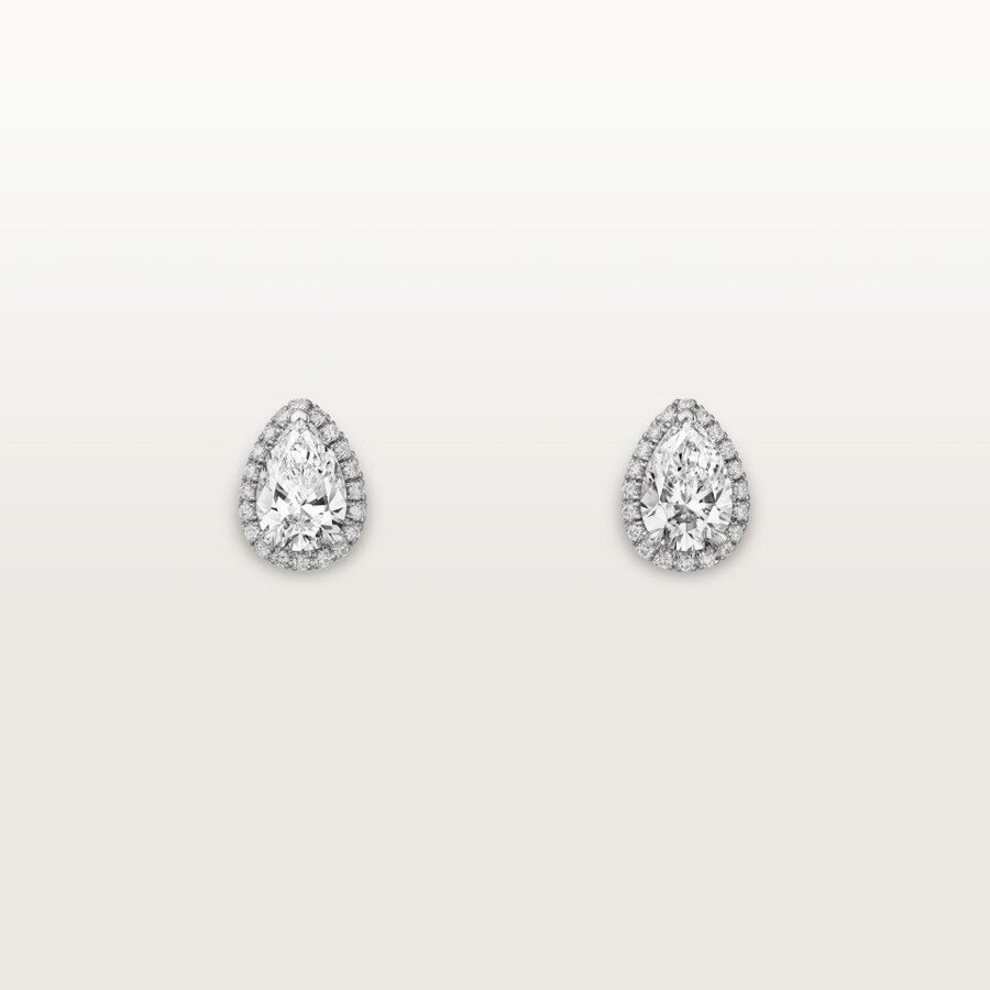 cartier destinée ohrstecker 2 birnenförmige diamanten pavé-fassung