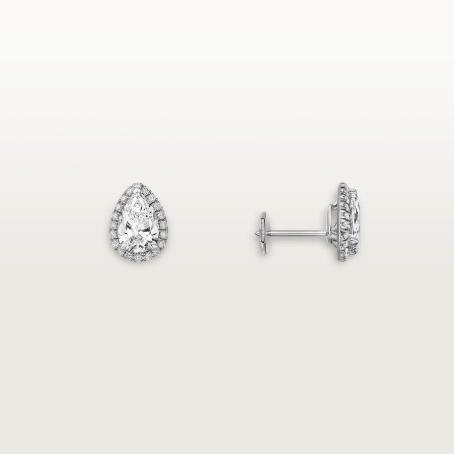 cartier destinée ohrstecker 2 birnenförmige diamanten pavé-fassung