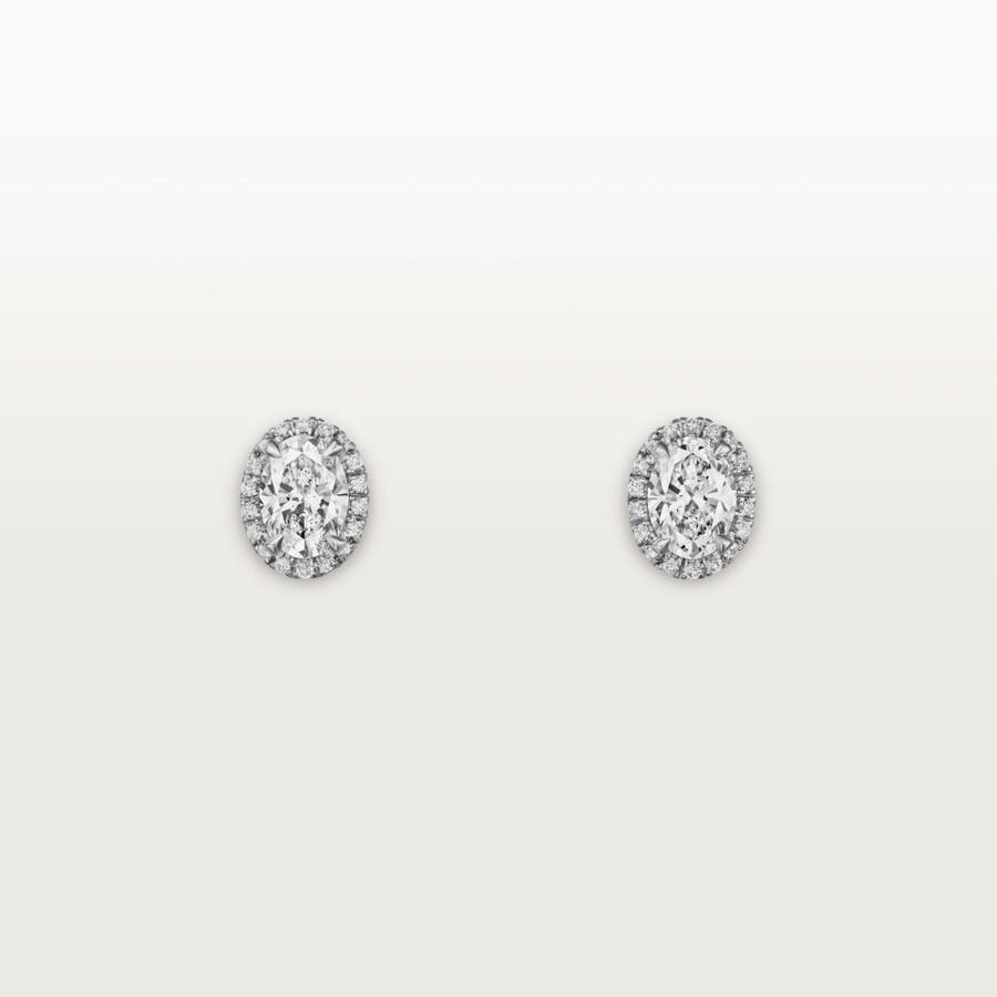 cartier destinée ohrstecker 2 ovale diamanten pavé-fassung