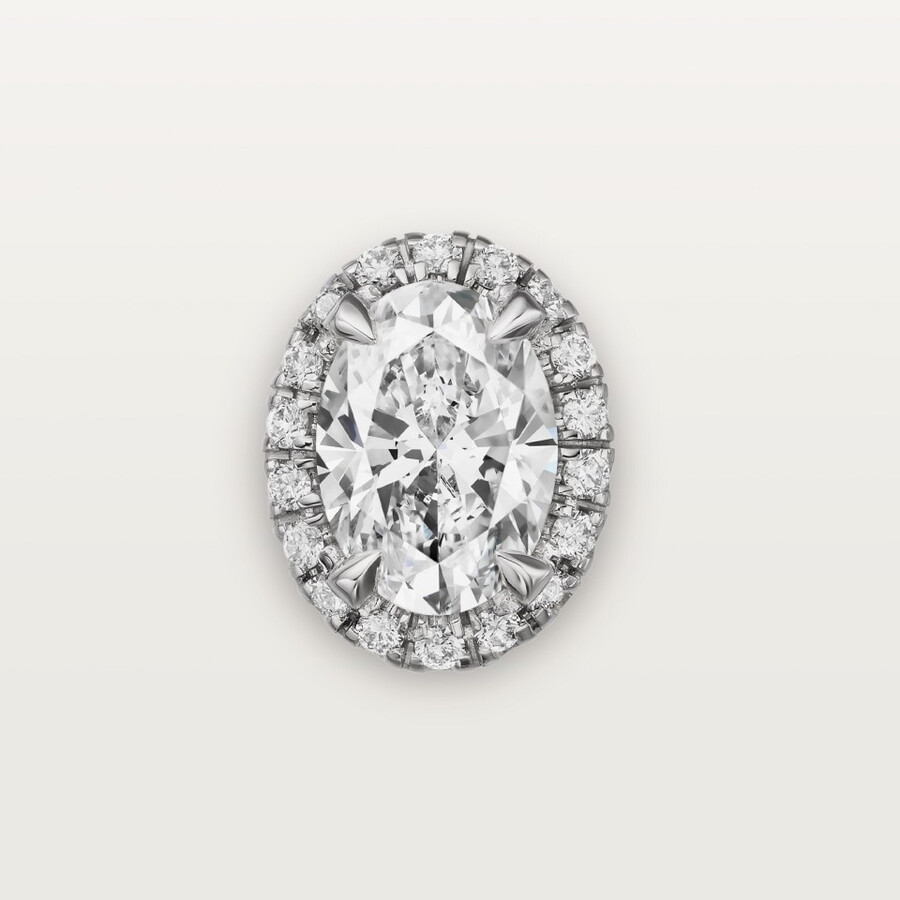 cartier destinée ohrstecker 2 ovale diamanten pavé-fassung