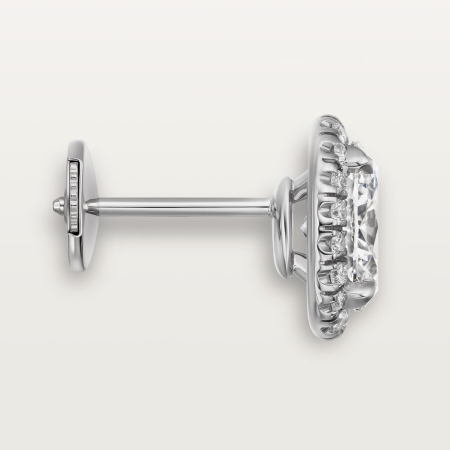 cartier destinée ohrstecker 2 ovale diamanten pavé-fassung