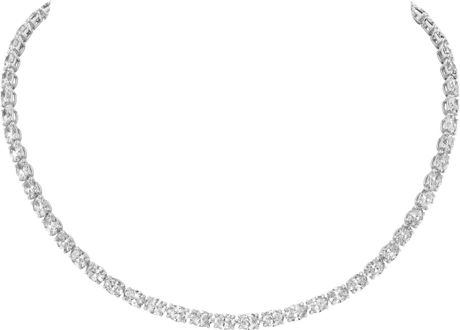 halskette „essential lines diamanten im ovalschliff