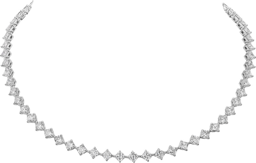 halskette „essential lines diamanten im kissenschliff