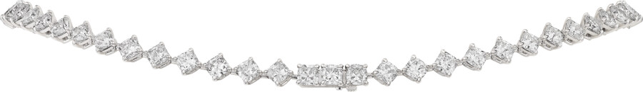 halskette „essential lines diamanten im kissenschliff