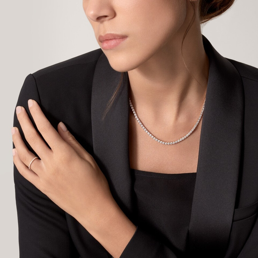 halskette „essential lines diamanten im brillantschliff
