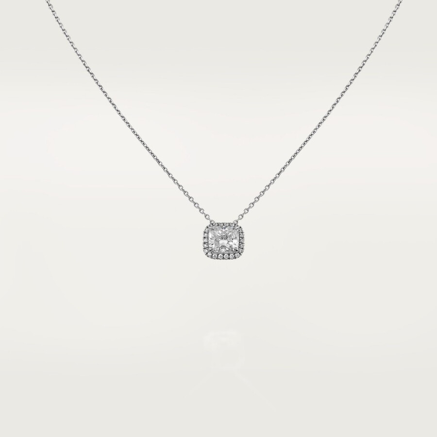cartier destinée-anhänger diamant im kissenschliff pavé
