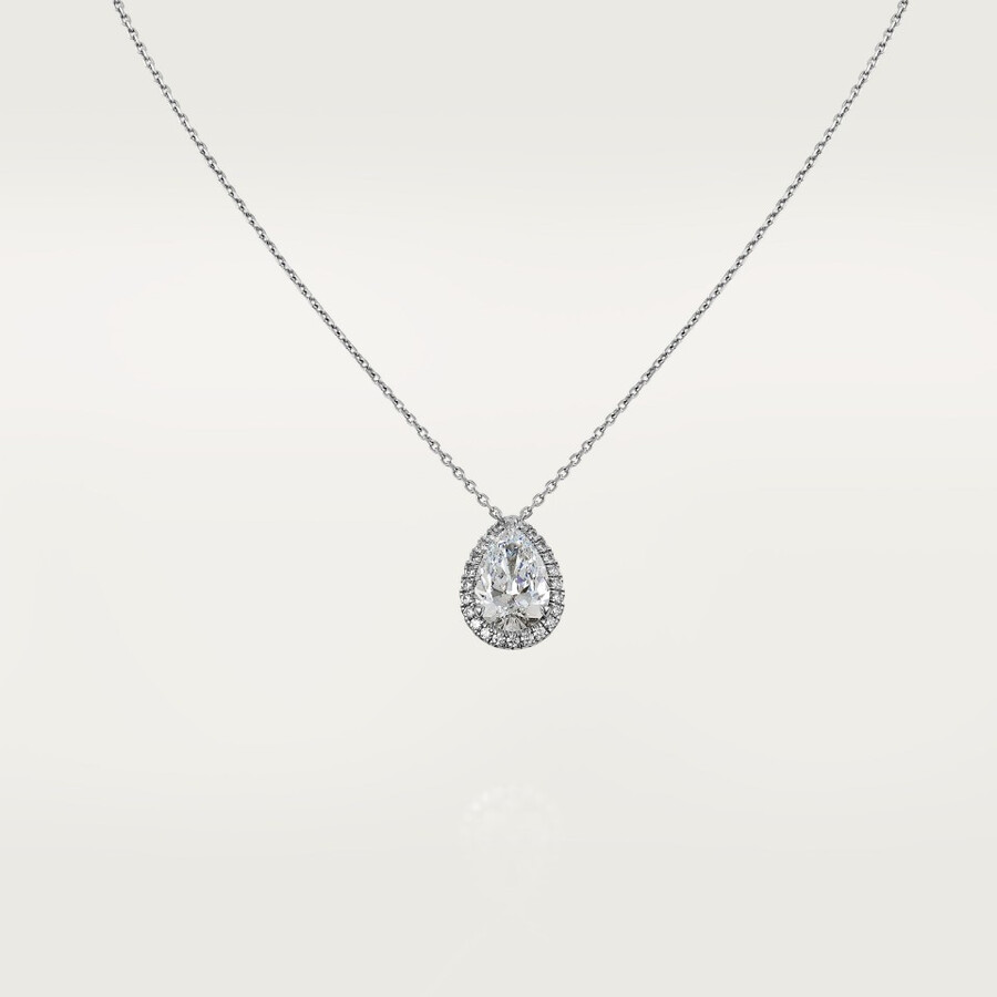 cartier destinée-anhänger birnenförmiger diamant pavé