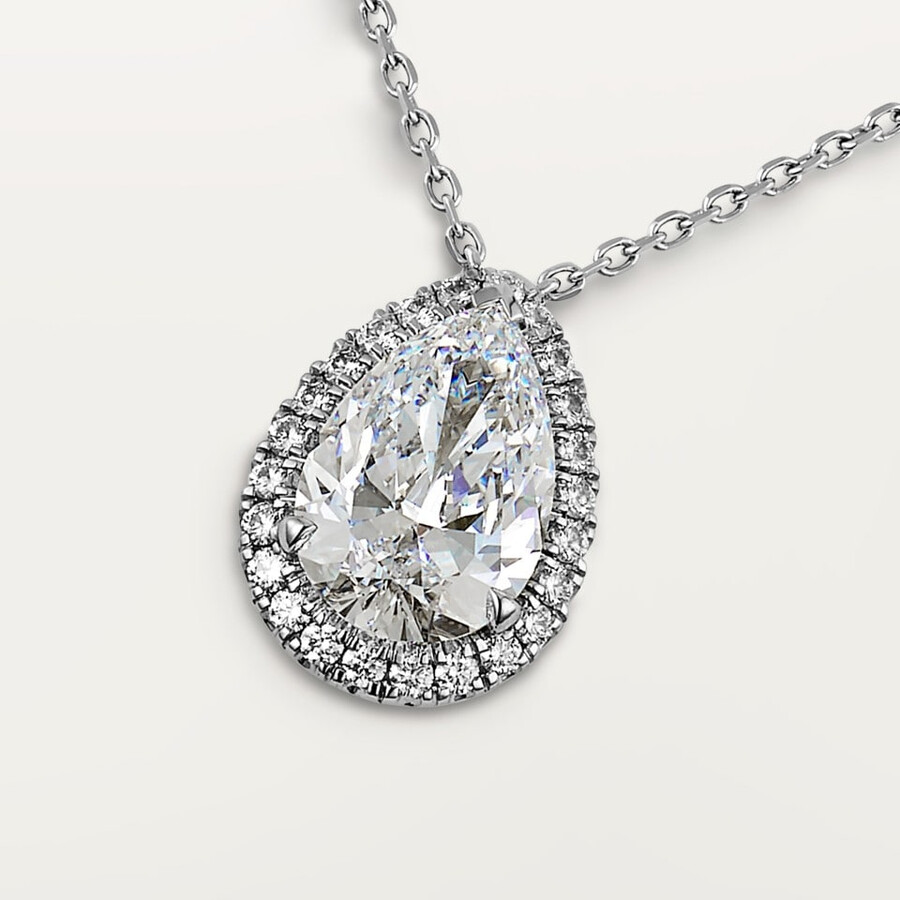 cartier destinée-anhänger birnenförmiger diamant pavé