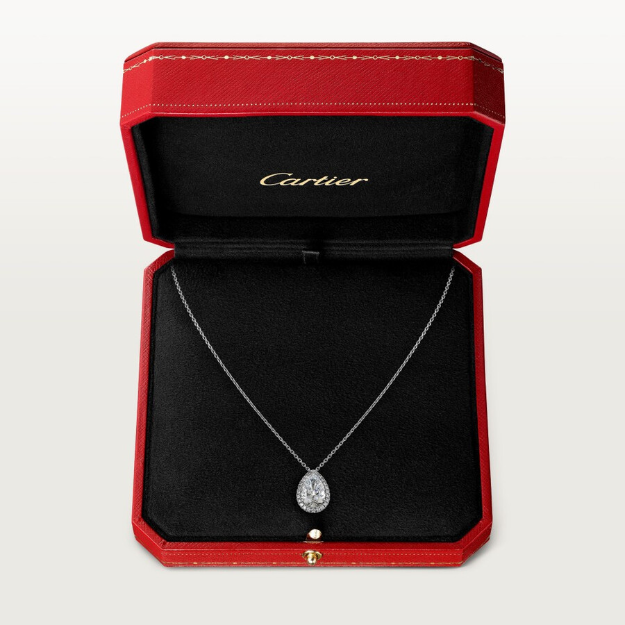 cartier destinée-anhänger birnenförmiger diamant pavé