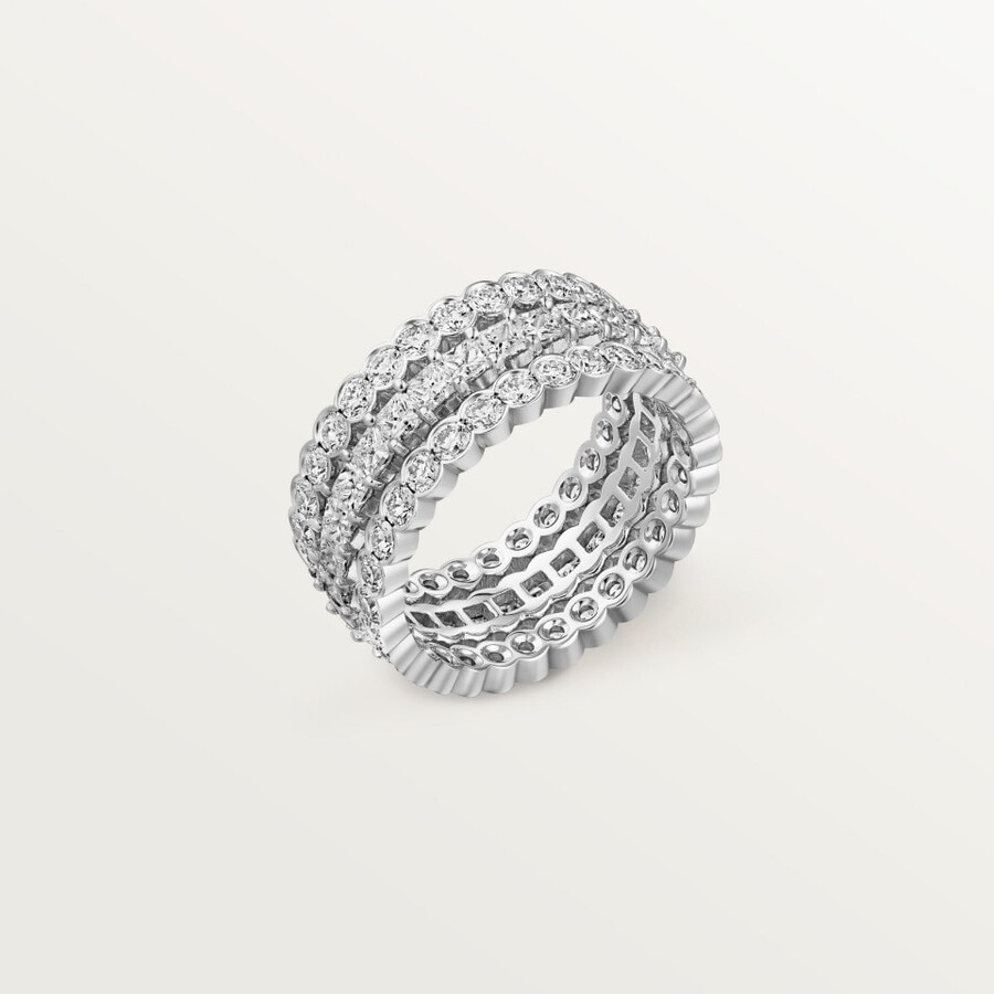 broderie de cartier ring dreireihig diamanten