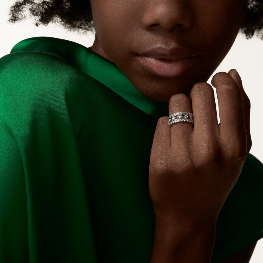 broderie de cartier ring dreireihig diamanten