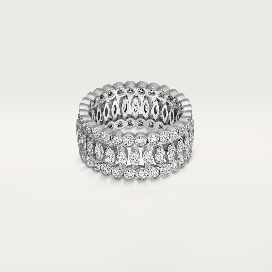 broderie de cartier ring dreireihig diamanten