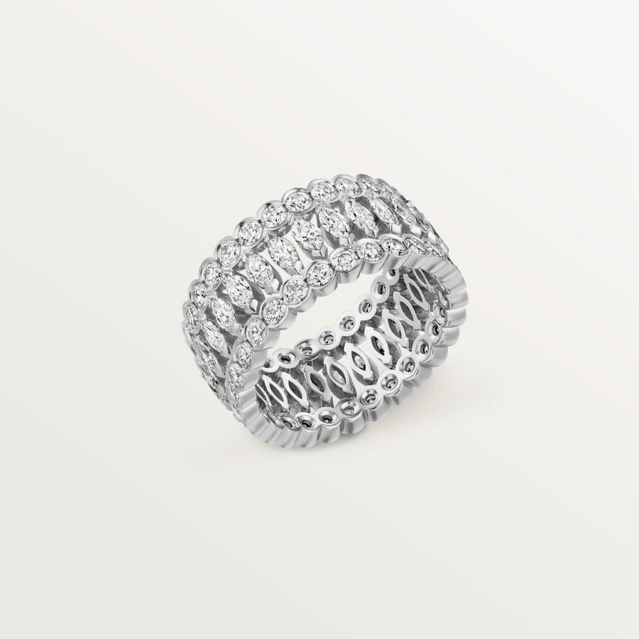 broderie de cartier ring dreireihig diamanten