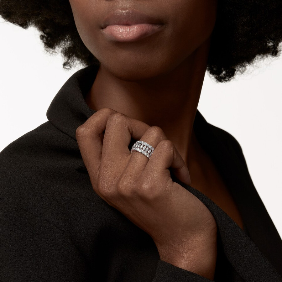 broderie de cartier ring dreireihig diamanten