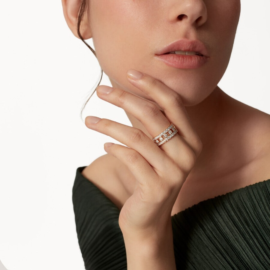 broderie de cartier ring dreireihig diamanten
