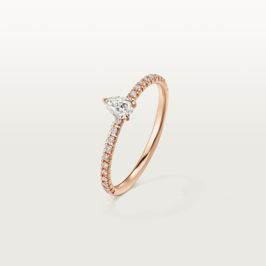 etincelle de cartier ring birnenförmiger diamant pavé-fassung