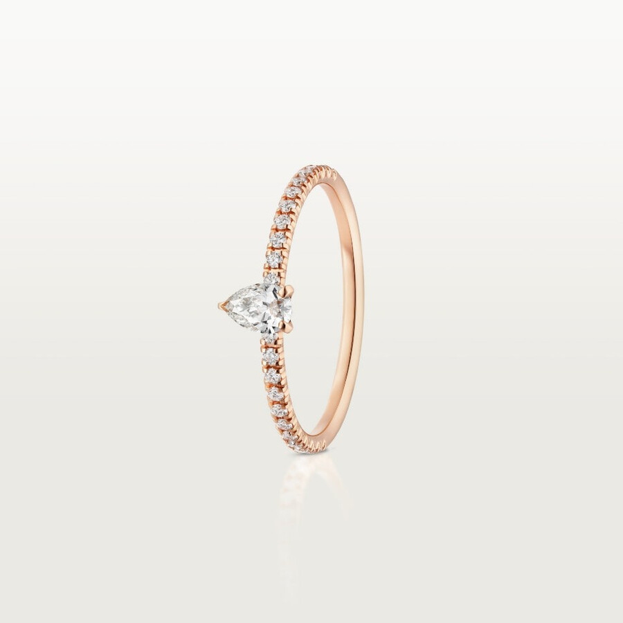 etincelle de cartier ring birnenförmiger diamant pavé-fassung