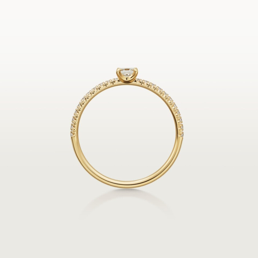 etincelle de cartier ring diamant im prinzessschliff pavé-fassung