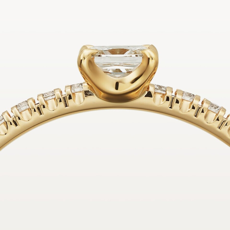 etincelle de cartier ring diamant im prinzessschliff pavé-fassung