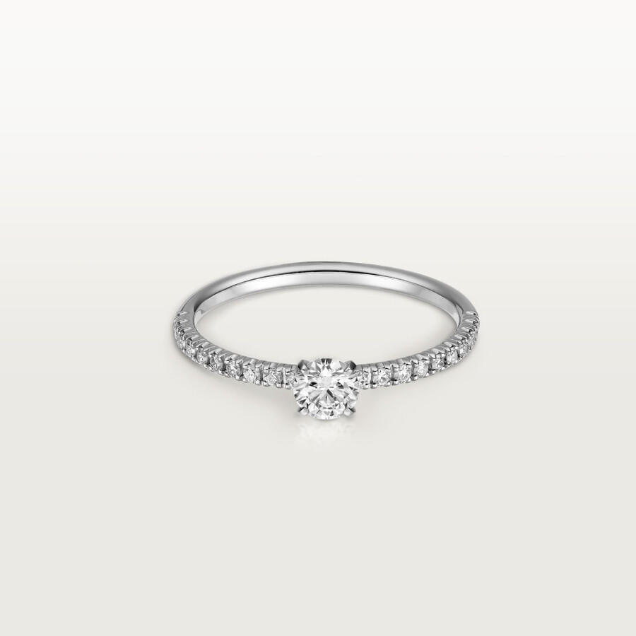 etincelle de cartier solitär diamant im brillantschliff pavé