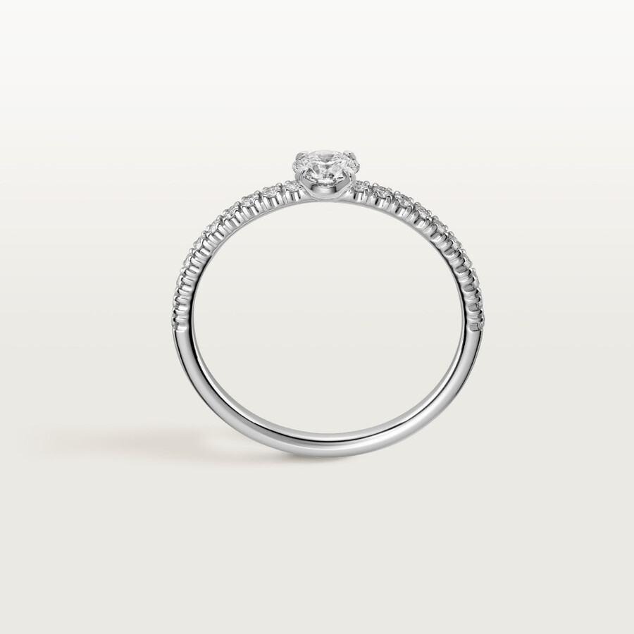 etincelle de cartier solitär diamant im brillantschliff pavé