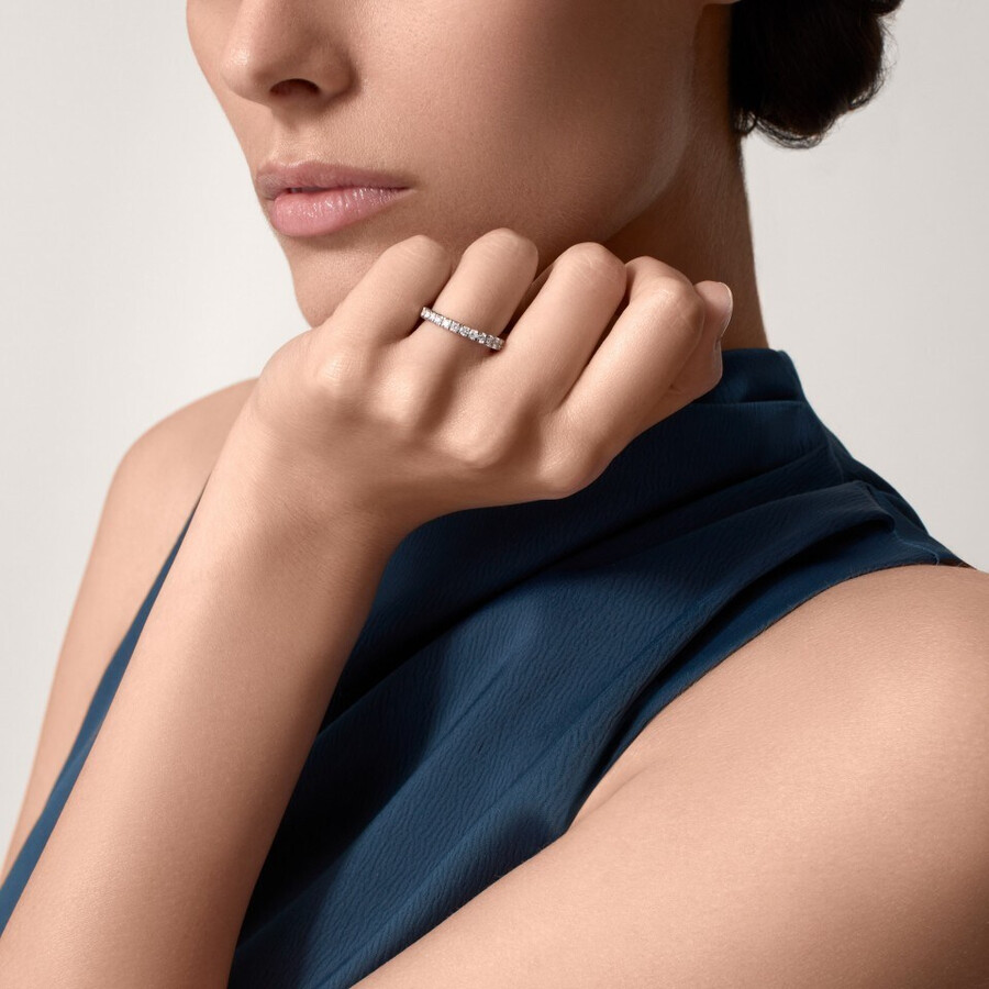 etincelle de cartier ehering 26 mm breit halbpavé