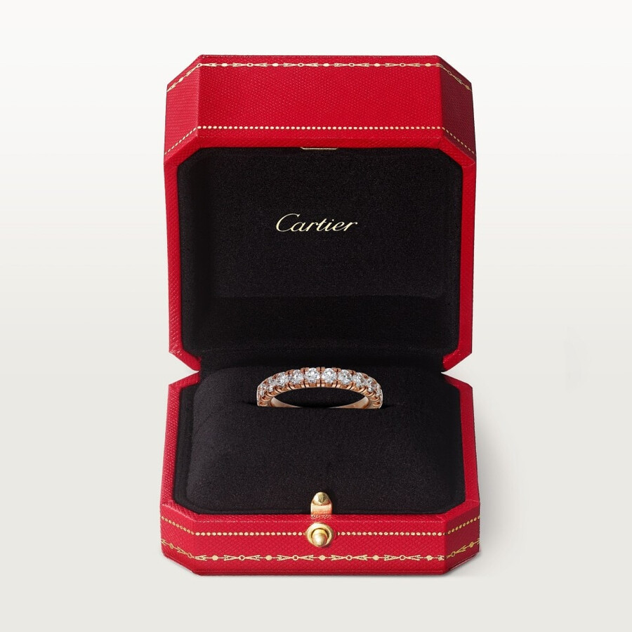 etincelle de cartier ehering 35 mm breit halbpavé