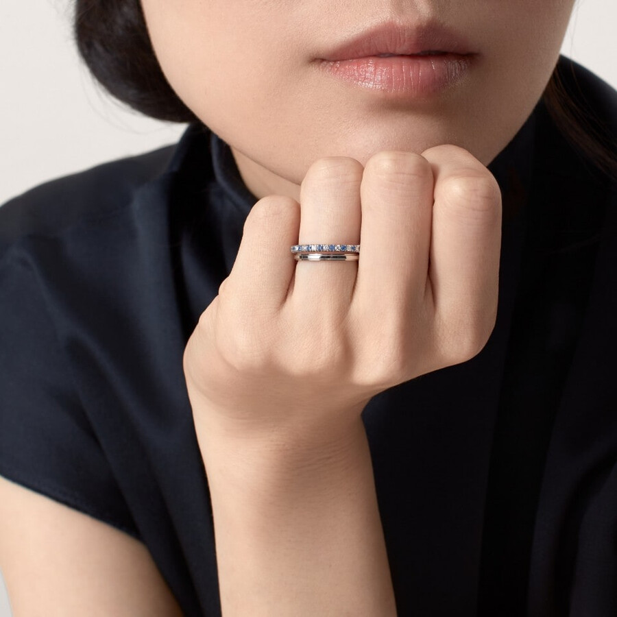 etincelle de cartier ehering 2 mm breit mit pavé-fassung