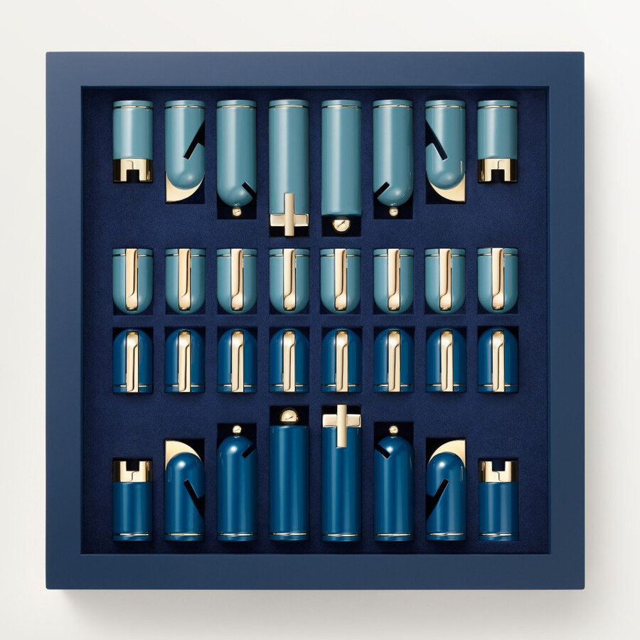 cartier geometrisches schachset