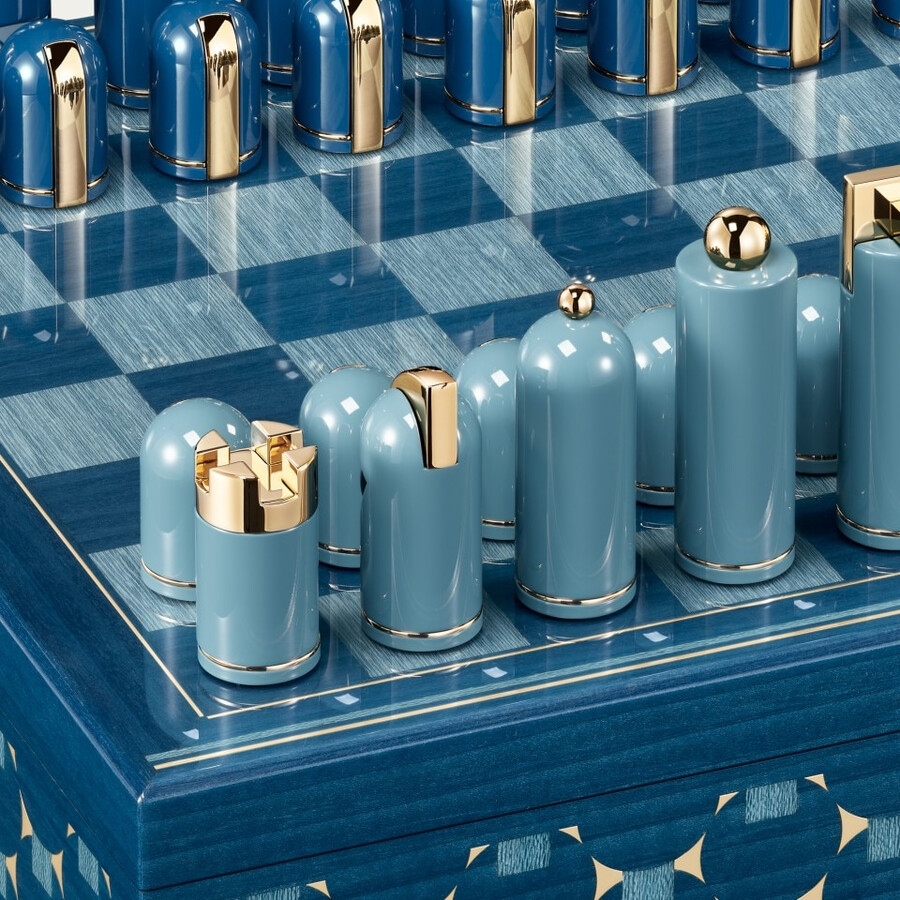 cartier geometrisches schachset