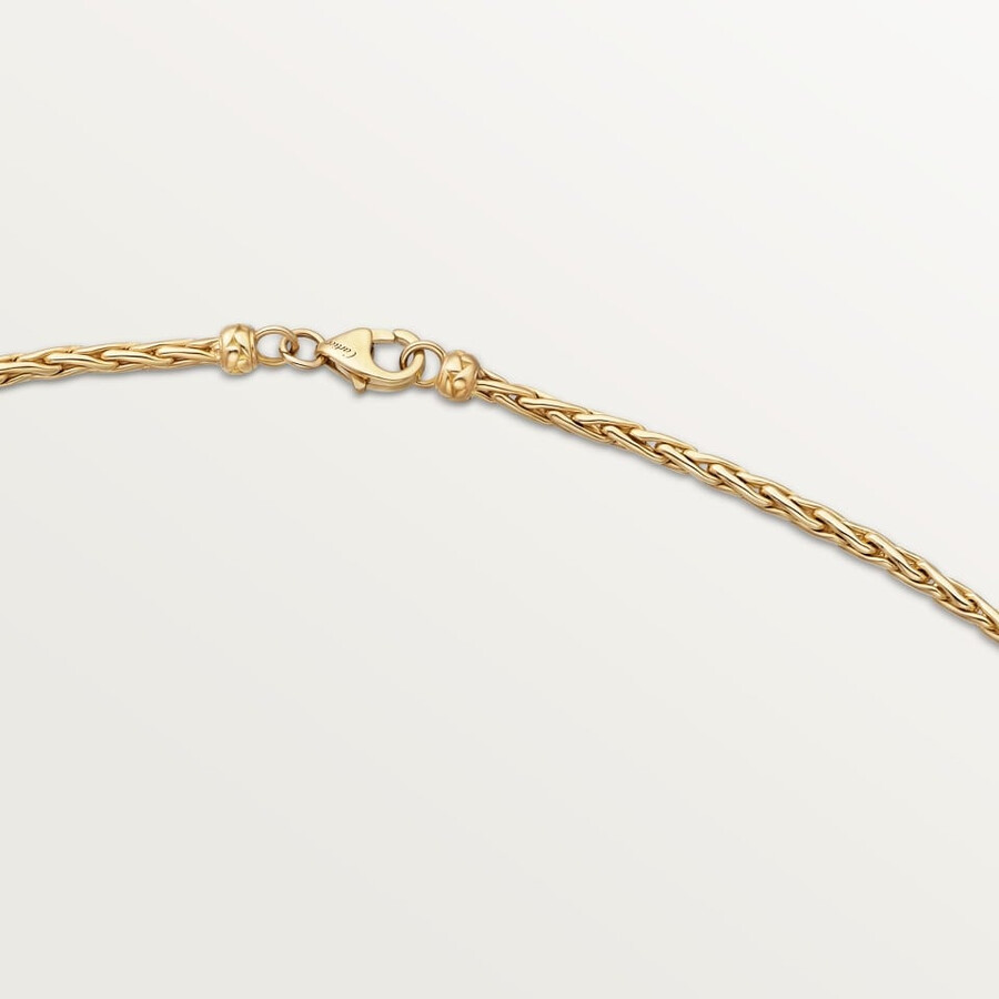 lange halskette im kaffeebohnen-stil diamanten