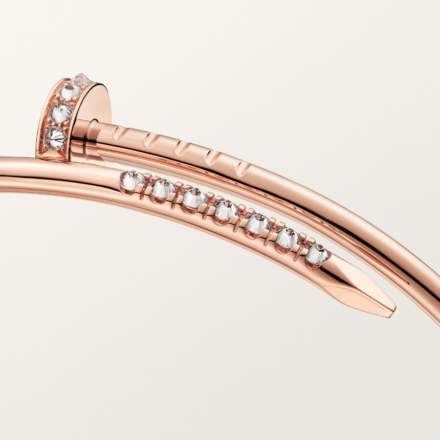juste un clou-armband kleines modell umgekehrt gefasste diamanten