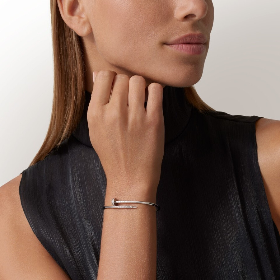 juste un clou-armband kleines modell umgekehrt gefasste diamanten
