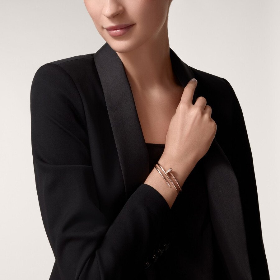 juste un clou-armband doppelt diamanten