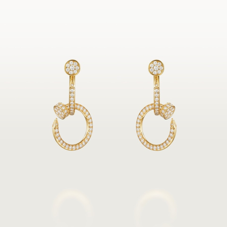 juste un clou ohrringe doppelt gepflastert