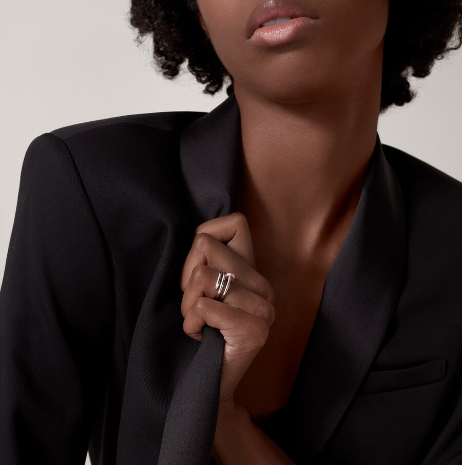 juste un clou-ring doppelt diamanten