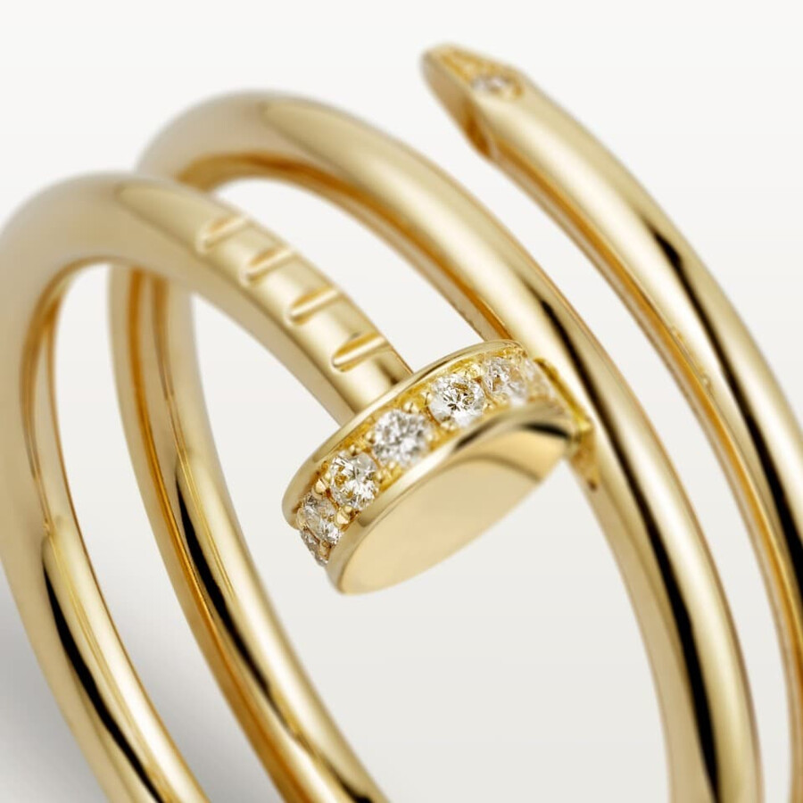 juste un clou-ring doppelt diamanten