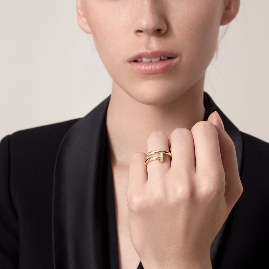 juste un clou-ring klassisches modell diamanten