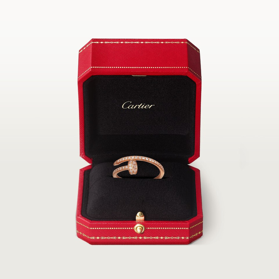 juste un clou ring kleines modell halb mit pavé-fassung