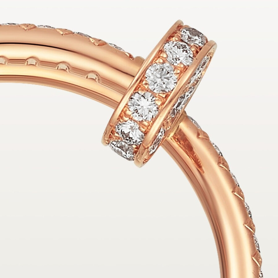 juste un clou ring kleines modell halb mit pavé-fassung