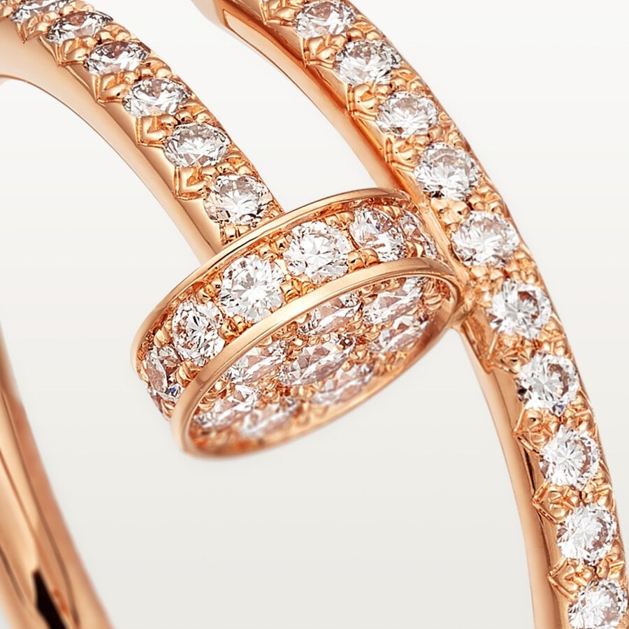 juste un clou ring kleines modell halb mit pavé-fassung