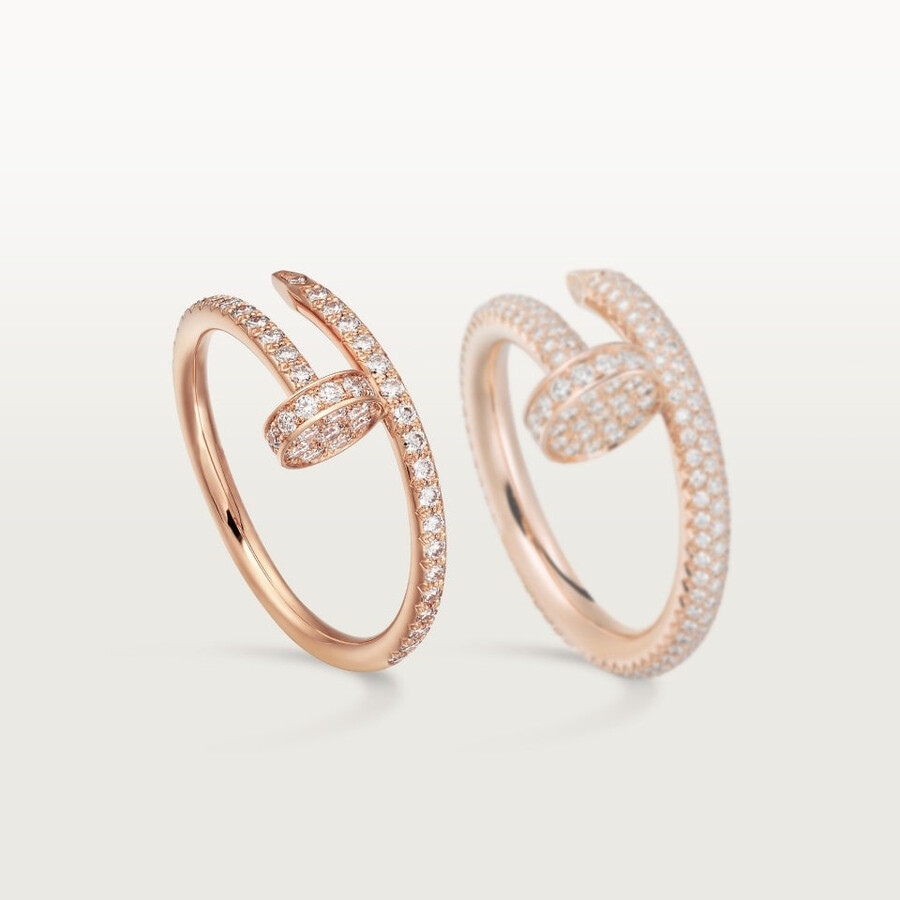 juste un clou ring kleines modell halb mit pavé-fassung