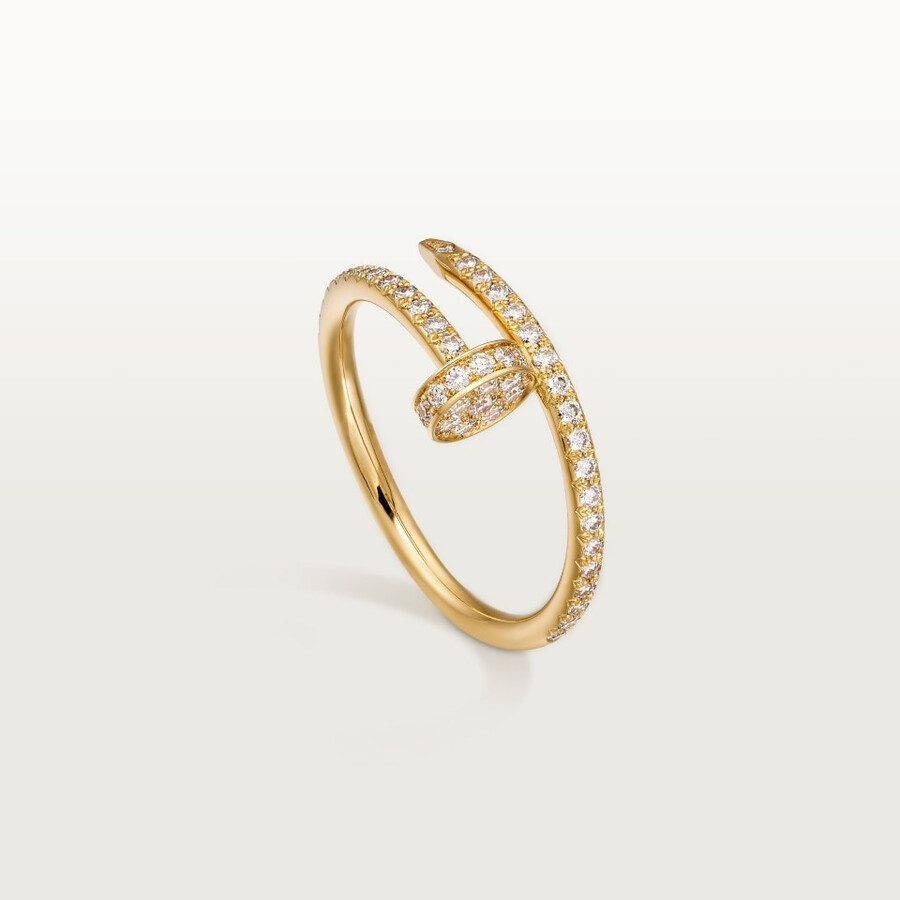 juste un clou ring kleines modell halb mit pavé-fassung