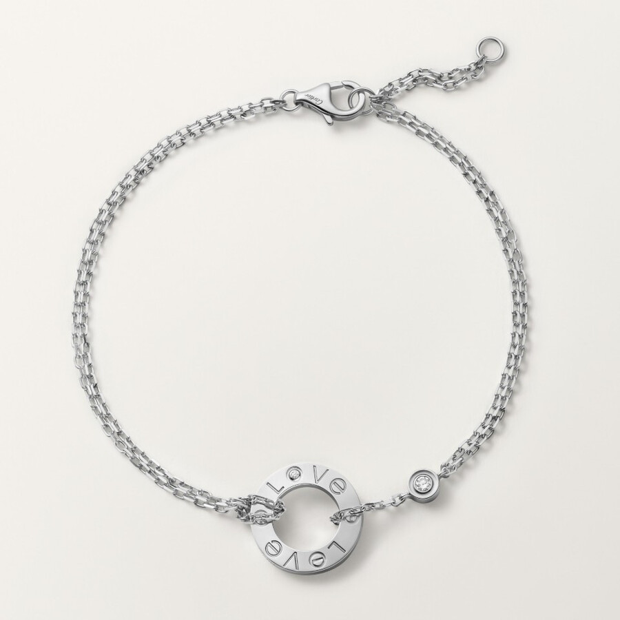 love-armband an einer kette 2 diamanten
