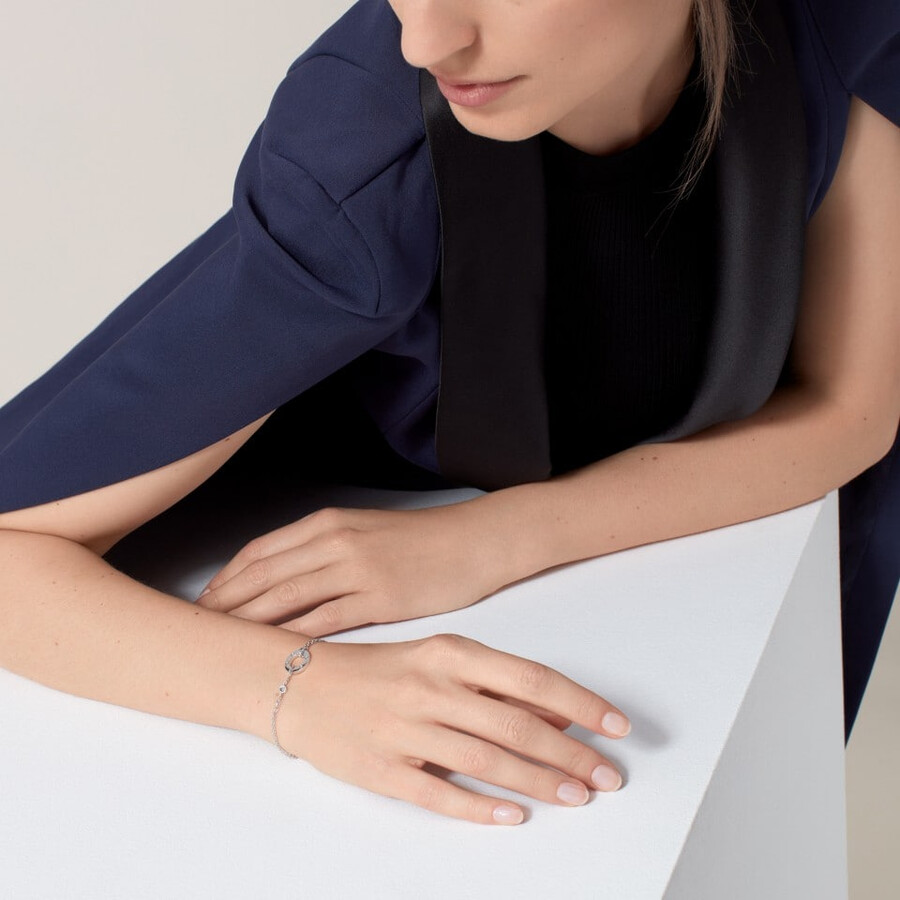 love-armband an einer kette 2 diamanten
