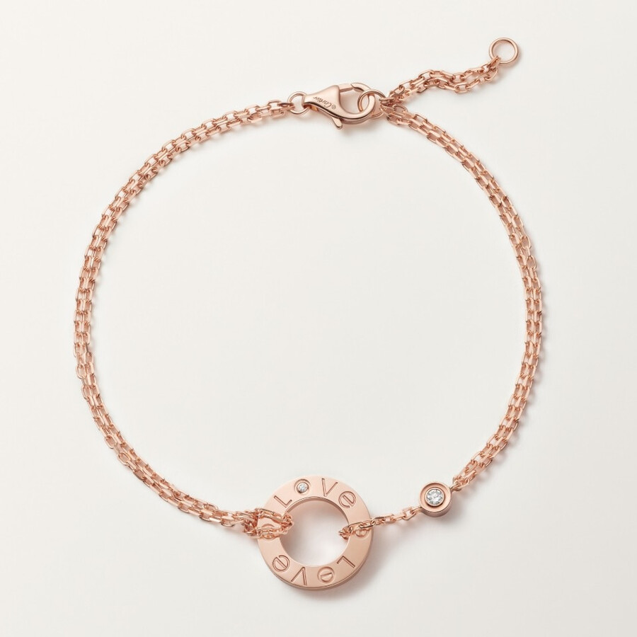 love-armband an einer kette 2 diamanten