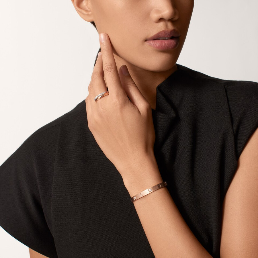 love-armband klassisches modell gebürstet 4 diamanten