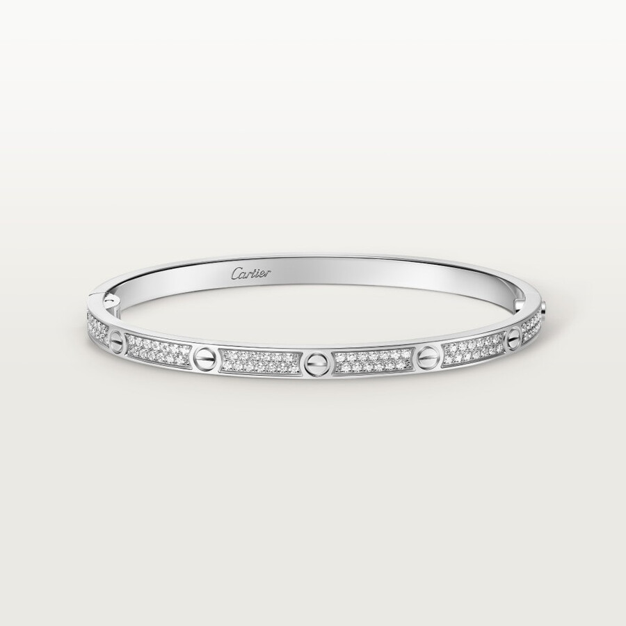 love-armband kleines modell mit strasssteinen besetzt