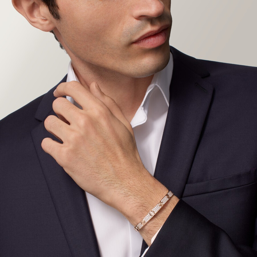 love-armband klassisches modell mit strasssteinen besetzt