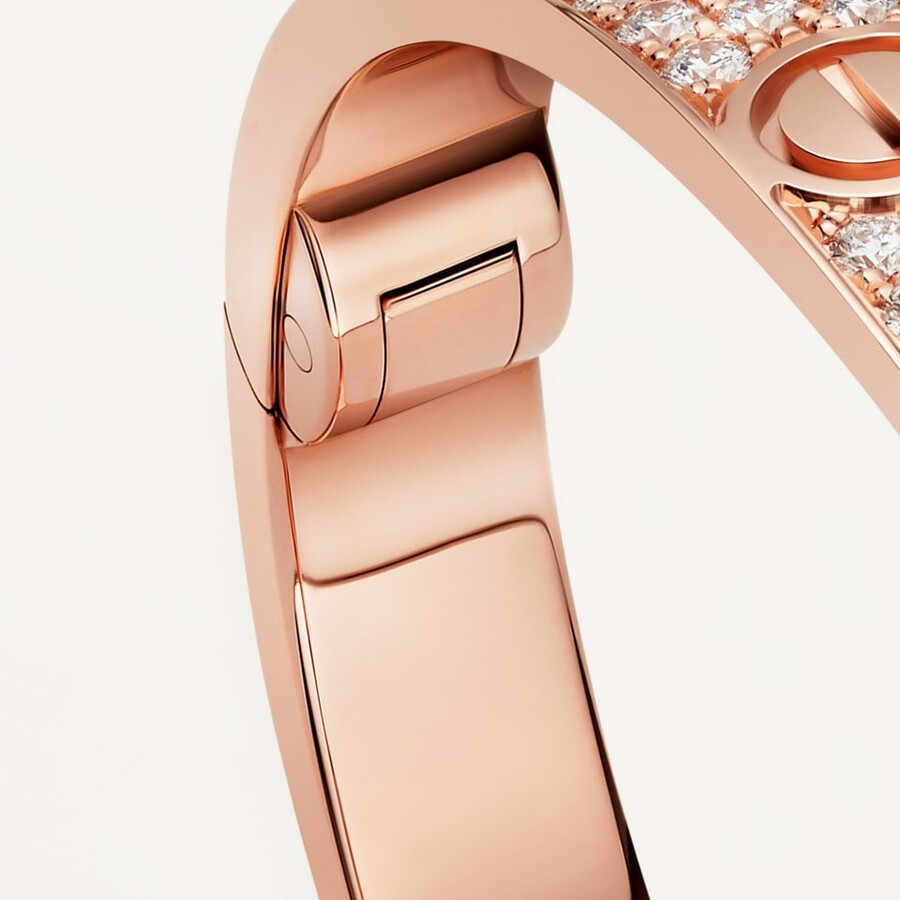 love-armband klassisches modell mit strasssteinen besetzt